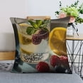 thumbnail image 4 of lemon berries water Linen toss pillowcase decoration pillowcase gifting preferred 18x18 inch cushion cover 4 sets sofa pillowcase sofa bedroom living room car, 4 of 4