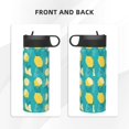 thumbnail image 3 of Uemuo Lemon Blue Print 18oz Sports Insulated Kettle, Water Bottle, Outdoor Sports Bottle, Insulated Hydration Bottle with Handle & Flip Straw, 3 of 8