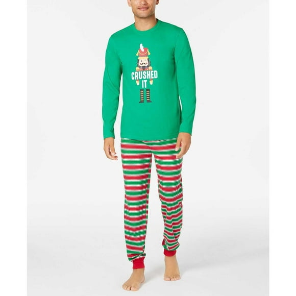 Family Pajamas Ensembles de Pyjama Rayés pour Hommes Vert, XX-Large