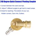 thumbnail image 5 of Pivoting Coupler for Pressure Washer Nozzle, 240 Degree Rotation, 1/4 Inch Quick Connect, 4500 PSI, 5 of 5