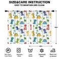 thumbnail image 2 of Blackout Kids Curtains,White Dinosaurs Clouds Leaves Pattern Childrens Insulated Curtains Set Of 2,Bedroom Essentials,Toddler Room Decor 42"x63", 2 of 5