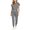 Gray, variant on Scrub Set for Women - Top & Jogger Pant With Multiple Pockets - Medium Uniform Suit