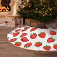 thumbnail image 5 of Sikiie Strawberries Nativity Christmas Tree Skirt, Jesus Christian Winter Holiday Tree Mat Decoration(30-48IN)36", 5 of 6