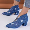 thumbnail image 2 of NECHOLOGY Botas Mujer Adulto Femenino Zapatos Botines para mujer Botas nuevas de estilo vintage para mujer, botas vaqueras para niña, botines de manga corta con tacón grueso (BU1, 8.5), 2 of 7