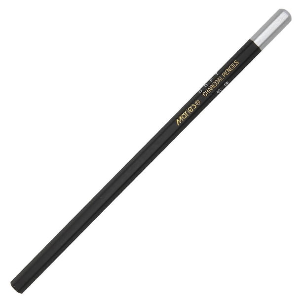 12Pcs Black Colored Pencils Soft Exquisite Luster Hex Penholder Multi Purpose Charcoal Pencils for Sketch Drawing Coloring