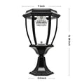 thumbnail image 3 of Solar Powered Black Outdoor Pier Mounted Aluminum & Glass Post Light, 3 of 8