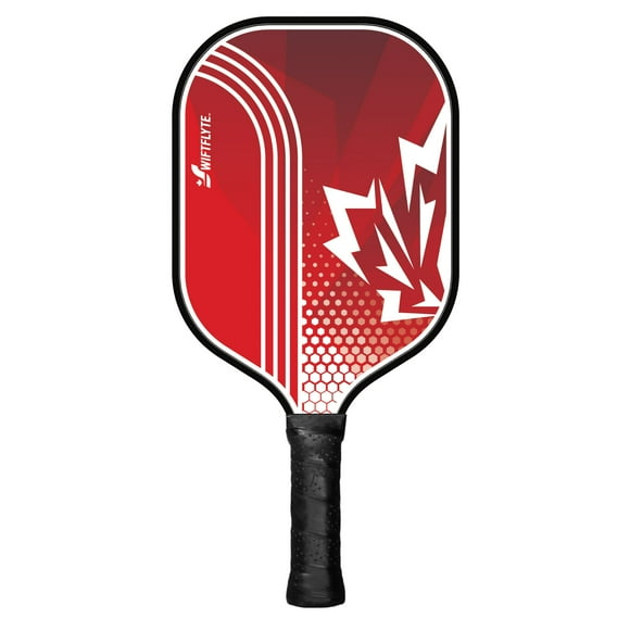 Swiftflyte Canuck Pickleball Paddle, Carbon Fibre Surface, Honeycomb Core, Edge Guard, Soft-Touch Wrapped Grip, 8oz 4in Grip