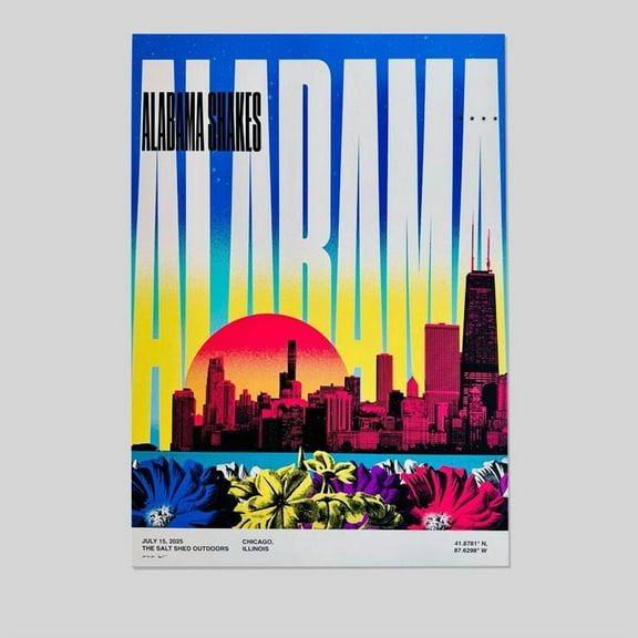 Music Poster - Alabama Shakes Tour 2025 Poster - Vintage Style - Size 24x36 - Postora