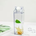 thumbnail image 3 of TOWED22 Clear Milk Carton, Kids Portable Milk Water Bottles Milk Box For Outdoor, 3 of 5