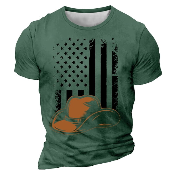 Camisetas de Manga Larga para Hombres Imprimir Casual Cuello Redondo Camiseta de Manga Corta, Camisetas de Manga Larga para Hombres Algodón