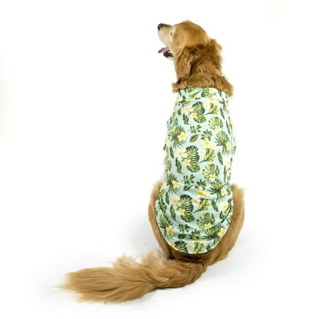 Personalized Dog Shirt - Vibrant Life Hawaiian Plumeria Camp Dog Shirt, Small