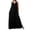 Black, variant on Maxi Dress for Women Sleeveless Solid Color Loose Fit Tank Dress with Pockets Black L