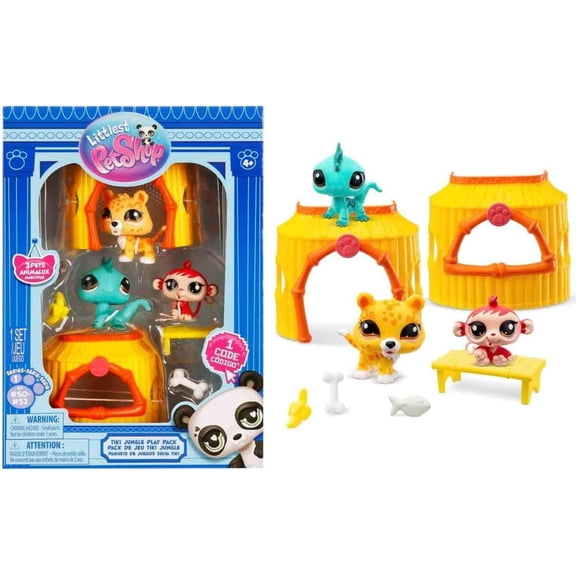 Littlest Pet Shop Zestaw Dżungla 3 Figurki [FIGURKA]