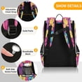 thumbnail image 2 of YAZAOO School Backpack Travel Bag Bookbags Bookbags Vibrant Tulip Symphony Pattern, 2 of 7