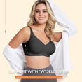 thumbnail image 6 of Women's Seamless Wireless Bras No Underwire Push Up Bralette Full Coverage Soft Comfort Wirefree Bra Deep V Neck Bras Support, Black, 6 of 8