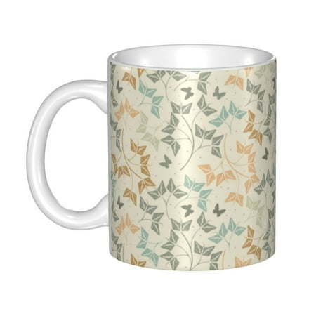 

Ceramic Mug Funny Coffee Milk Tea Mug Cup Flower Pattern Cup