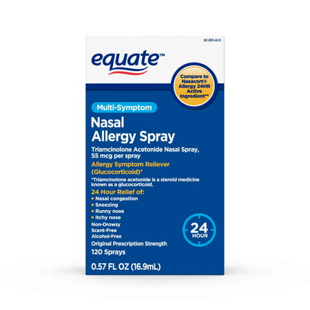 Equate Multi-Symptom Nasal Allergy Spray, 120 Sprays, 0.57 fl