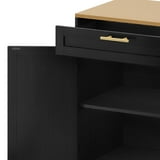 Uforic Extendable Kitchen Island Table with Power Outlets & Seating, Rolling Kitchen Island, Black - Walmart.com