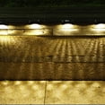 thumbnail image 5 of Luces solares para terraza, lámpara solar LED impermeable terminada para caminos al aire libre, patios, escaleras, escalones y cercas, 1 luz LED cálida, 5 of 5