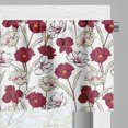 thumbnail image 5 of Ambesonne Floral Valance & Curtain, Sketchy Blooming Flowers Art, 55"x24", Dark Fuchsia and Marigold, 5 of 7
