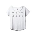 thumbnail image 1 of More Dogs Women's Fashion Slouchy Dolman T-Shirt Tee Heather White 3X-Large, 1 of 3