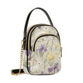 thumbnail image 7 of FORMRS Crossbody Bag for Women Quilted Travel Shoulder Cell Phone Purse with Chain Strap Handbag, Purple Floral Rabbit, 7 of 7