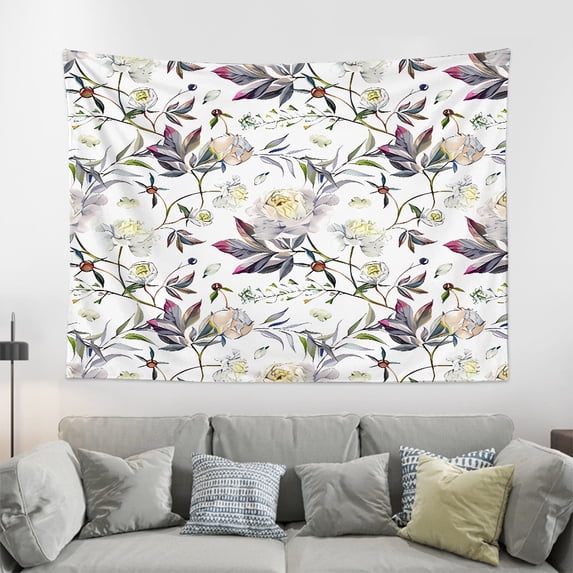 FHENF Wall Tapestry, Botanical Plant Tapestry Waterproof for Bedroom