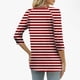 thumbnail image 5 of mfyjkho Tops Para Mujer, Camiseta Holgada Con Cuello En V Y Mangas Tres Cuartos Y Raglán Para Mujer Tops Y Blusas Para Mujer Xxxl, 5 of 8