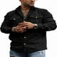 thumbnail image 3 of Camisa de pana para hombre, camisa informal de manga larga, chaqueta de hombre, camisa de corte regular con botones y bolsillo con solapa, 3 of 5