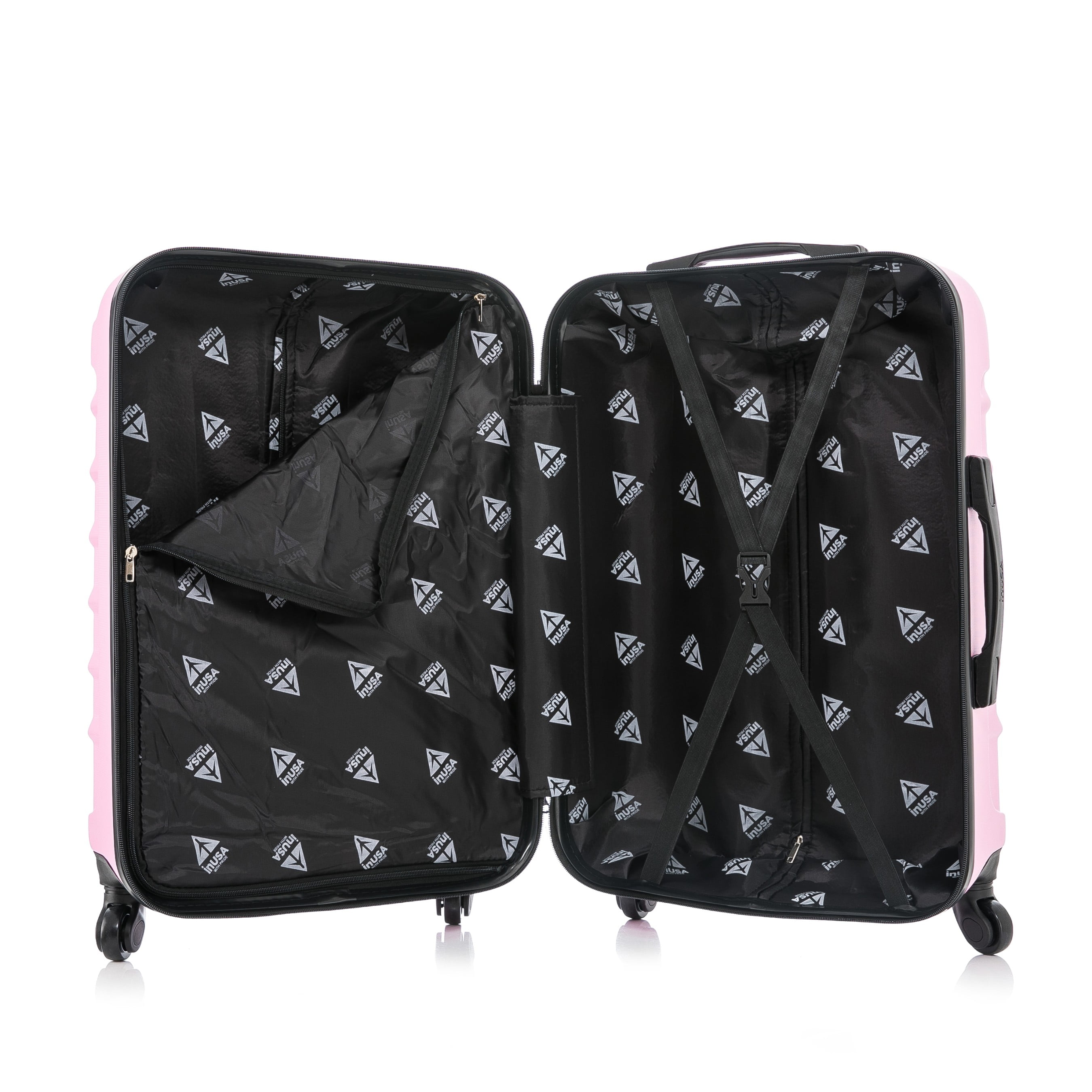 InUSA Endurance 24" Hardside Lightweight Luggage with Spinner Wheels, Handle, and Trolley, Pink