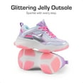 thumbnail image 2 of BURUDANI Girls Sneakers Lace-up Lightweight Sparkle StarGlow Breathable Jelly Sole Kids Walking Shoes Casual Sports, 2 of 6