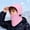 Pink, variant on RTKFRFLM Kids Warm Balaclava Mask Winter Cycling Face Cover and Neck Warmer Pink 8-12 Years
