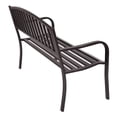 thumbnail image 3 of Spaco 50" Outdoor Furniture Patio Park Steel Frame Cast Iron Backrest Bench Loveseats for Garden, Balcony, Poolside, Black, 3 of 12