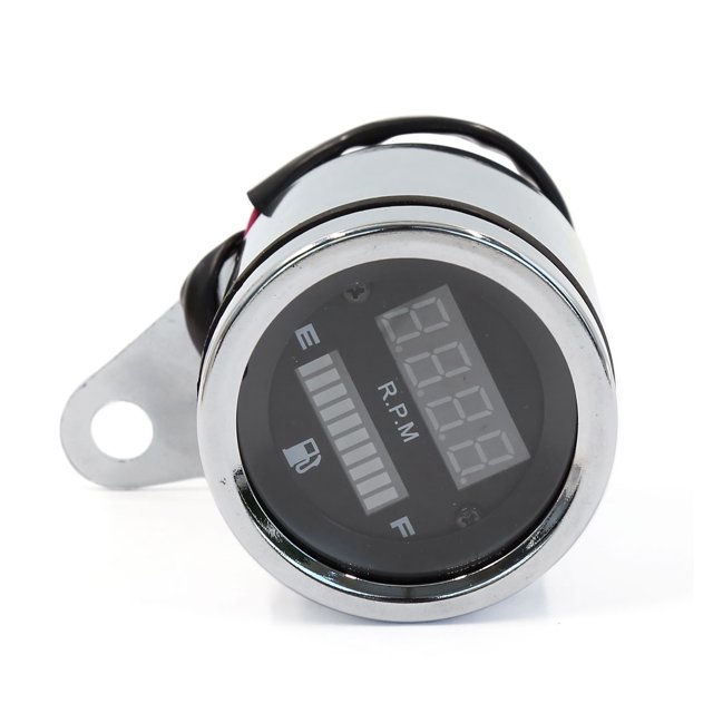 Tacómetro Medidor De Combustible Universal Digital Dual Leds Velocímetro Gas Para Motocicleta Unique Bargains