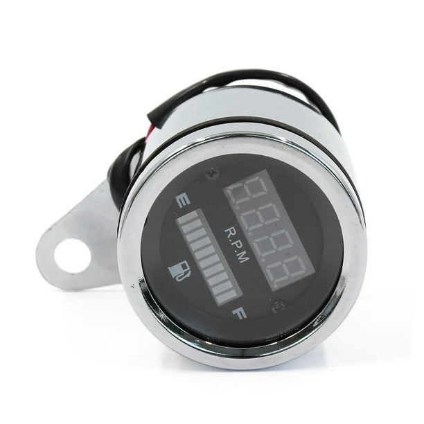 Unique Bargains Universal Digital Dual Speedometer Tachometer Gas Fuel