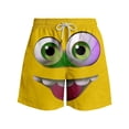 thumbnail image 4 of VNKIDY Boys Swim Trunks Kids Funny Face Prints Elastic Drawstring Waist Quick Dry Breathable Beach Shorts For Beach Pool Summer Wear Cozy Bottoms Yellow 11-12 Years, 4 of 4