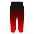 thumbnail image 4 of Stamzod Ladies Capri Pants Fashion Gradient Printing Summer Stretch Waist Crop Pants Casual Breathable Plus Size Capris for Women with Pocket Red L, 4 of 7