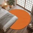 thumbnail image 3 of Burnt Orange 3.3ft Round Rug, Farmhouse Solid Orange Color Modern Art Non-Skid Rubber Backing Large Area Rugs - Living Room Bedroom Home Office, Indoor Floor Mat Carpets Washable Rug, 3 of 9