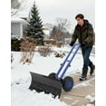 thumbnail image 2 of Rolling Snow Shovel with Wheels –  Metal Blade – 5-Position Angle & Height Adjustable Ergonomic Handle – Commercial Snow Removal for Driveway, 2 of 7