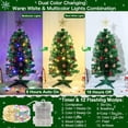 thumbnail image 2 of 3 Ft Green Christmas Tree Tinsel Dual Color Change 12 Modes Timer DIY 50 Warm White & Colored Lights 15 Ball Ornaments Star Battery Operated Small Artificial Full Xmas Tree Table Indoor Holiday Decor, 2 of 14