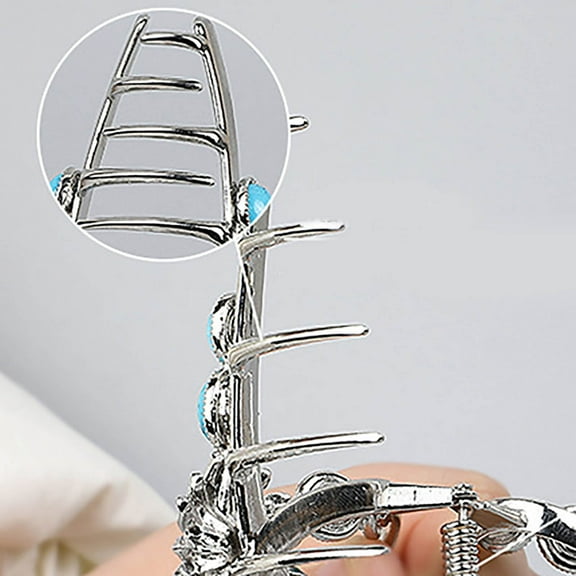 Extra Large Silver Turquoise Sun Metal Western Barrettes Hair Clip for Women