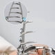thumbnail image 2 of Horquilla extragrande de metal con piedra turquesa azul y sol, estilo western, 2 of 7