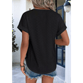 thumbnail image 6 of 1pcs Womens Short Sleeve Tops Black S To prevail in kind, 6 of 8
