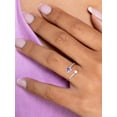 thumbnail image 3 of Silvora Sterling Silver Birthstone Rings for Women Heart Purple Alexandrite Open Ring Birthday Christmas Valentine's Jewelry Gifts, June, 3 of 8