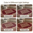 thumbnail image 7 of ODIKA 4'x6' Washable Area Rug Vintage Interlocking Web Symmetrical Balanced Composition Carpect for Home Office, Under Desk, Non-Slip Chair-Friendly, Flatwoven, 7 of 7