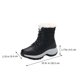 thumbnail image 2 of BRIGHTFUFU Botas de nieve cálidas con forro de piel sintética para mujer, zapatos con cordones antideslizantes de invierno, botines, 2 of 7