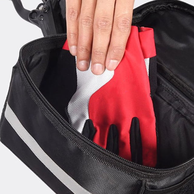 WEUVEB Bolsa Para Manillar Con Reflectante Y Cremallera Impermeable Para