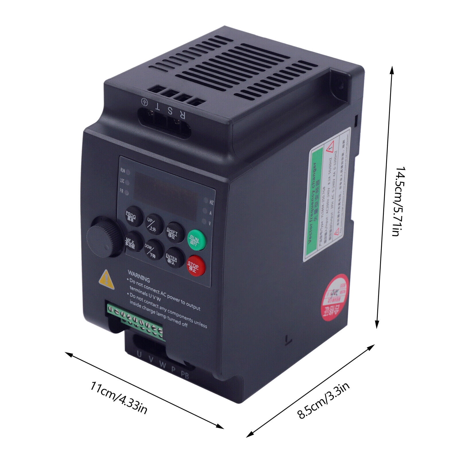 3 Phase To 1 Phase Converter 220V 0.75KW VFD Variable Frequency Drive ...