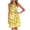 b-Yellow Womens Summer Dress, variant on Sundresses for Women Casual Summer - Women's Summer Spaghetti Strap Sleeveless Square Neck Ruffle A Line Swing Midi Dress Smocked Floral Casual Dress