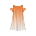 thumbnail image 6 of XADYUY Girls Summer Dress Size 14-16 Casual A-Line Sleeveless T-Shirt Dress for School Tie Dye Crew Neck Swing kids sundresses girls 4-16,Orange 4-5 Years, 6 of 6
